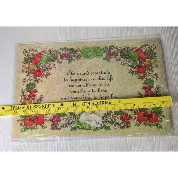 4 vintage placemats Coronation USA laminated veggies essentials of happiness - Picture 5 of 7